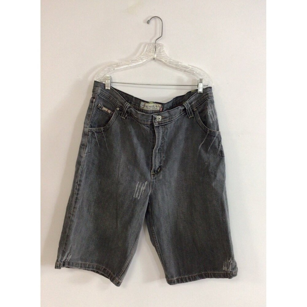 Vintage Indigo Denim Shorts Baggy Hip Hop Y2K Mens 40
